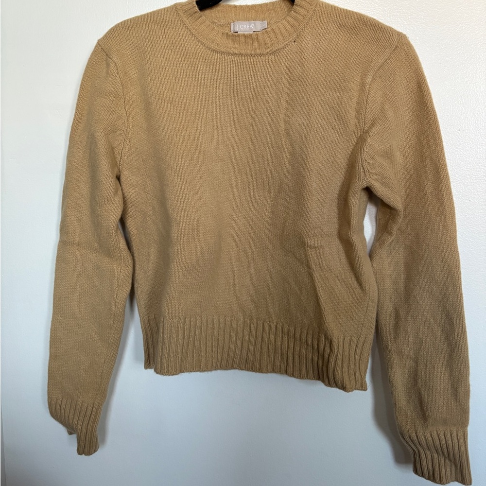 J. Crew Women's Camel Crew Neck Sweater